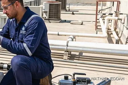 Central AC for Hospitals in Jeddah — Wathab AC work steps