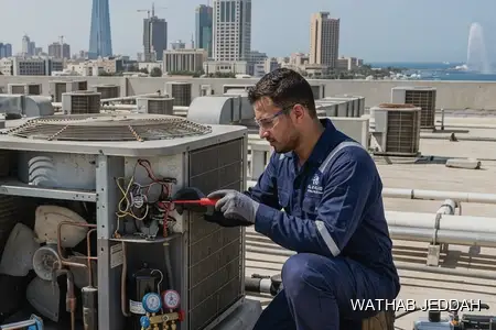 شحن فريون تكييف مركزي جدة خطوات العمل وثاب