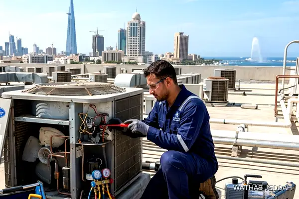 Professional photo illustrating AC Maintenance in Al-Muntazah, Jeddah by Wathab AC