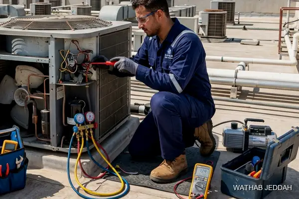 Professional photo illustrating AC Maintenance in Al-Ajwad, Jeddah by Wathab AC