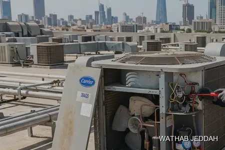 AC Maintenance in Al-Amir Fawaz Al-Shamali, Jeddah — Wathab AC work steps