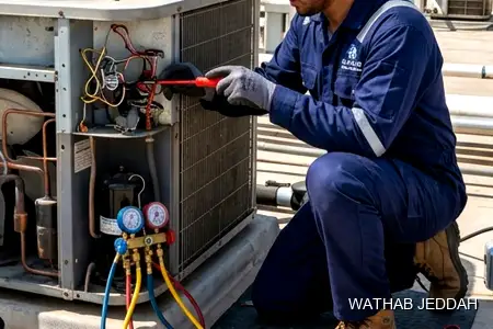 AC Maintenance in Al-Rawdah, Jeddah — Wathab AC work steps