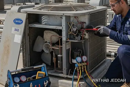 AC Maintenance in Madain Al-Fahd, Jeddah — Wathab AC work steps