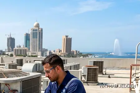 AC Maintenance in Mushrifah, Jeddah — Wathab AC work steps