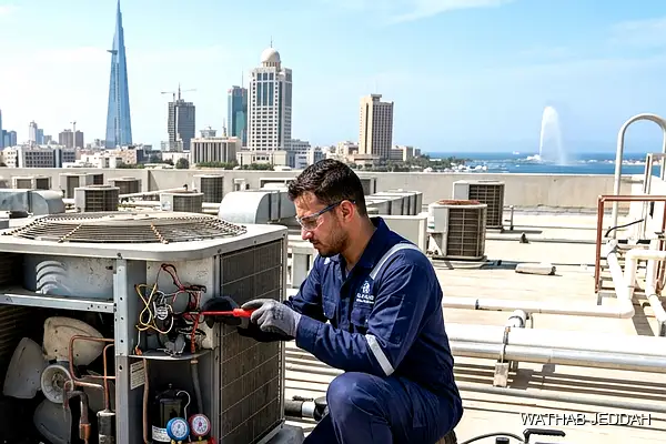 Professional photo illustrating LG AC Maintenance in Jeddah by Wathab AC