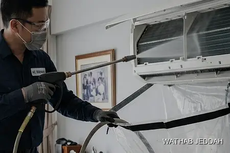 LG AC Maintenance in Jeddah — Wathab AC work steps