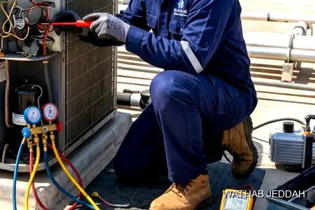 O General AC Maintenance in Jeddah — Wathab AC work steps