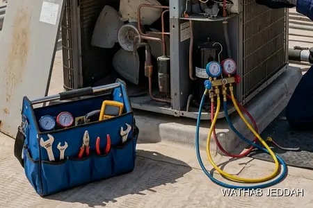 Emergency Central AC Maintenance in Jeddah — Wathab AC work steps