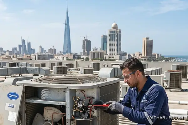 صورة مهنية توضح تأسيس تكييف مركزي جدة من وثاب التكييف